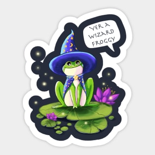 Yer a Wizard Froggy Sticker